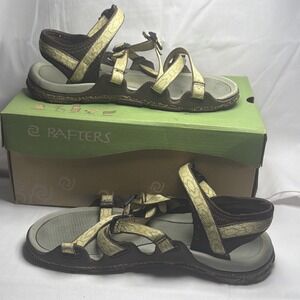 Rafters  Teva-Style Sandals Walking Hiking Boating Outdoors Size 9 Earth Tones